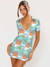 Акція на Плаття-футболка коротке літнє жіноче SHEIN GD-00147562 M Комбіноване від Rozetka