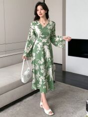 Акція на Плаття міді літнє жіноче SHEIN GD-00150057 S Світло-зелене від Rozetka