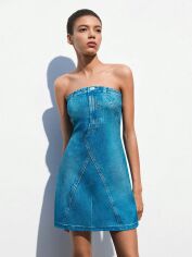 Акція на Плаття джинсове коротке літнє жіноче SHEIN GD-00150088 S Синє від Rozetka