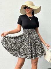 Акція на Плаття міді літнє жіноче SHEIN GD-00150118 S Чорно-біле від Rozetka