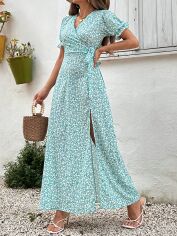 Акція на Плаття міді літнє жіноче SHEIN GD-00150125 S Світло-зелене від Rozetka