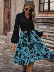 Акція на Плаття міді літнє жіноче SHEIN GD-00150164 S Комбіноване від Rozetka