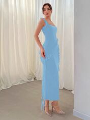 Акція на Плаття довге літнє жіноче SHEIN GD-00146941 M Блакитне від Rozetka