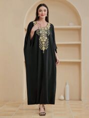 Акція на Плаття вечірнє довге літнє жіноче SHEIN GD-00148419 One Size Чорне від Rozetka