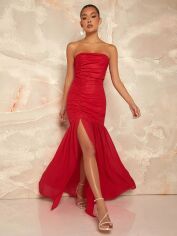 Акція на Плаття вечірнє довге літнє жіноче SHEIN GD-00149473 S Червоне від Rozetka