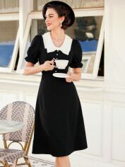 Акція на Плаття міді літнє жіноче SHEIN GD-00149497 S Чорне від Rozetka