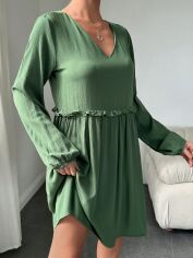 Акція на Плаття коротке літнє жіноче SHEIN GD-00149629 S Сіро-зелене від Rozetka