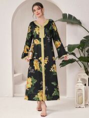 Акція на Плаття довге літнє жіноче SHEIN GD-00149646 S Комбіноване від Rozetka