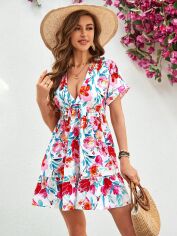 Акція на Плаття коротке літнє жіноче SHEIN GD-00149653 S Комбіноване від Rozetka