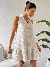 Акція на Плаття міді літнє жіноче SHEIN GD-00149902 S Айворі від Rozetka