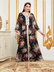 Акція на Плаття вечірнє довге літнє жіноче SHEIN GD-00148699 S Комбіноване від Rozetka