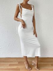 Акція на Плаття вечірнє міді літнє жіноче SHEIN GD-00149074 S Біле від Rozetka