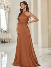 Акція на Плаття вечірнє довге літнє жіноче SHEIN GD-00149075 S Коричневе від Rozetka