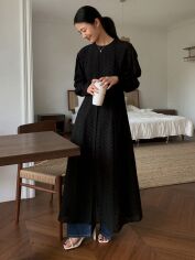 Акція на Плаття довге літнє жіноче SHEIN GD-00149143 S Чорне від Rozetka