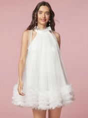 Акція на Плаття вечірнє коротке літнє жіноче SHEIN GD-00149154 S Біле від Rozetka