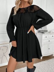 Акція на Плаття коротке осіннє жіноче SHEIN GD-00149329 S Чорне від Rozetka