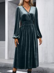 Акція на Плаття міді осіннє жіноче SHEIN GD-00149363 S Сіро-зелене від Rozetka