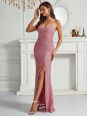 Акція на Плаття вечірнє довге літнє жіноче SHEIN GD-00149051 S Світло-рожеве від Rozetka