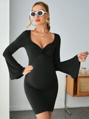 Акція на Плаття для вагітних SHEIN GD-00151693 XL Чорне від Rozetka