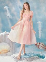 Акція на Плаття міді літнє жіноче SHEIN GD-00153233 XS Рожеве від Rozetka