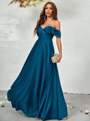 Акція на Плаття вечірнє довге літнє жіноче SHEIN GD-00153277 XS Морської хвилі від Rozetka