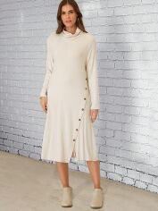 Акція на Плаття міді осіннє жіноче SHEIN GD-00152053 XL Айворі від Rozetka