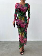 Акція на Плаття довге літнє жіноче SHEIN GD-00153292 XS Комбіноване від Rozetka