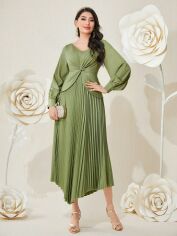 Акція на Плаття міді літнє жіноче SHEIN GD-00152266 XL Хакі від Rozetka