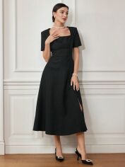 Акція на Плаття міді літнє жіноче SHEIN GD-00152589 XL Чорне від Rozetka