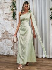 Акція на Плаття вечірнє довге літнє жіноче SHEIN GD-00152464 XL Світло-зелене від Rozetka
