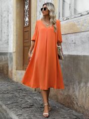 Акція на Плаття міді літнє жіноче SHEIN GD-00150752 S Помаранчеве від Rozetka