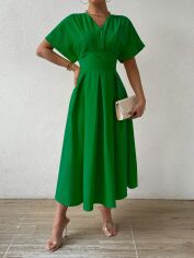 Акція на Плаття міді літнє жіноче SHEIN GD-00152662 XL Зелене від Rozetka