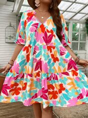Акція на Плаття жіноче SHEIN GD-00151459 28-30 Комбіноване від Rozetka
