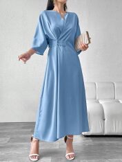 Акція на Плаття вечірнє міді літнє жіноче SHEIN GD-00151177 S Блакитне від Rozetka