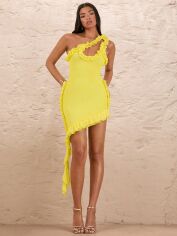 Акція на Плаття вечірнє коротке літнє жіноче SHEIN GD-00150892 S Жовте від Rozetka