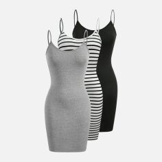 Акція на Плаття коротке літнє жіноче SHEIN GD-00150972 S (3 шт) Комбіноване від Rozetka
