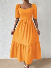 Акція на Плаття міді літнє жіноче SHEIN GD-00153016 XL Помаранчеве від Rozetka