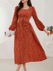Акція на Плаття міді літнє жіноче SHEIN GD-00150665 S Теракотове від Rozetka