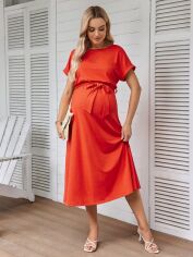 Акція на Плаття для вагітних міді літнє SHEIN GD-00152882 XL Помаранчеве від Rozetka