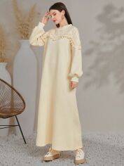 Акція на Плаття довге осіннє жіноче SHEIN GD-00152216 XL Світло-бежеве від Rozetka