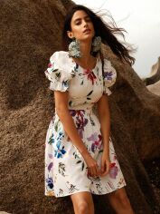 Акція на Плаття коротке літнє жіноче SHEIN GD-00152507 XL Біле від Rozetka
