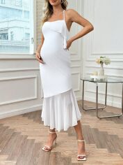 Акція на Плаття для вагітних міді літнє SHEIN GD-00152519 XL Біле від Rozetka