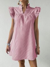 Акція на Плаття коротке літнє жіноче SHEIN GD-00150471 S Світло-рожеве від Rozetka