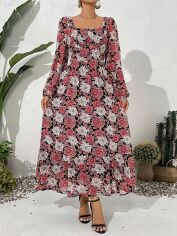 Акція на Плаття довге літнє жіноче SHEIN GD-00150482 S Комбіноване від Rozetka