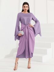 Акція на Плаття вечірнє міді літнє жіноче SHEIN GD-00152700 XL Бузкове від Rozetka