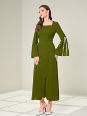 Акція на Плаття вечірнє міді літнє жіноче SHEIN GD-00150516 S Хакі від Rozetka
