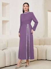 Акція на Плаття вечірнє довге осіннє жіноче SHEIN GD-00152725 XL Лілове від Rozetka