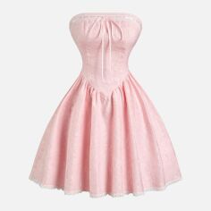 Акція на Плаття коротке літнє жіноче SHEIN GD-00150538 S Світло-рожеве від Rozetka