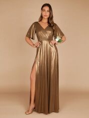 Акція на Плаття вечірнє довге літнє жіноче SHEIN GD-00153256 XS Бежеве від Rozetka