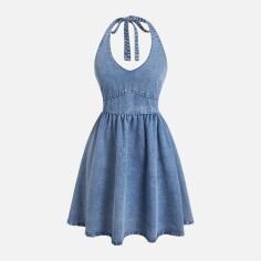 Акція на Плаття жіноче SHEIN GD-00153258 XS Блакитне від Rozetka